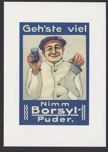 Künstler Ansichtskarte Reklame Werbung Borsyl Puder Werbung 1900 bis 1914