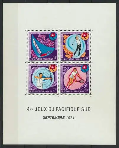 Frankreich Französisch Polynesien Block 2 Sport Luxus postfrisch Kat.Wert 160,00
