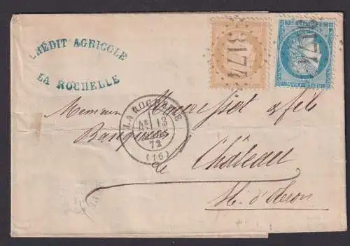 Frankreich Brief MIF 25 + 15 c La Rochelle nach Le Chateau ...