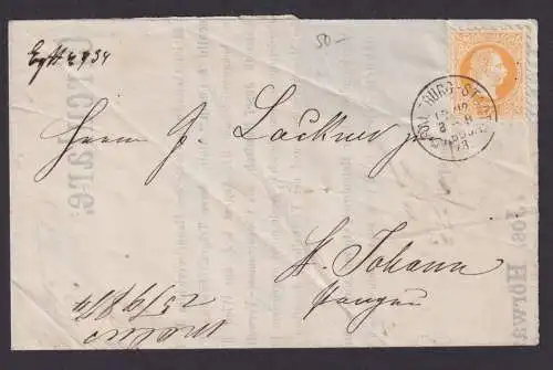 Österreich Brief EF Kaiser Franz Joseph Salzburg Stadt St. Johann
