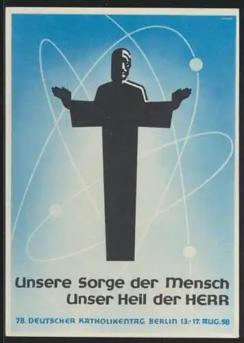 Bund Ansichtskarte Katholikentag Berlin Anlaßkarte Kirche Glaube Religion SST