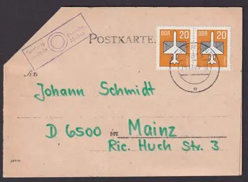 Schach DDR Seltene Klapp-Karte Einladung Zwönitz Schachmeisterschaft 1983 Mainz