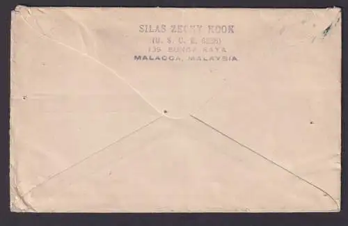 Straits Settlements Malacca Malaysia Brief Asien Silas Zechy Kook Borna Leipzig