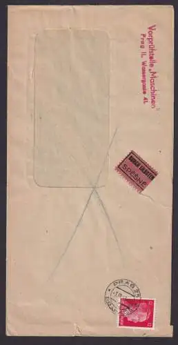 Böhmen & Mähren Eilboten Brief EF Deutches Reich ab Prag 3....1943