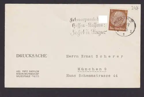 Februarparole der ... Propaganda Mainz Rheinland Pfalz Deutsches Reich Brief