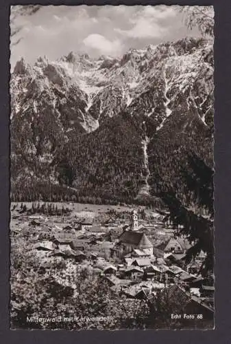 Ansichtskarte Mittenwald Bayern Karwendel Gebirge Luftbild n. Hohberge b.