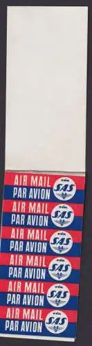 Flugpost Brief Air Mail SAS 6 Air mail Labels komplett Luxus postfrisch MNH