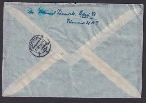 Flugpost Brief Air Mail Leipzig Mockau Messeflughafen n Prag Tschechoslowakei
