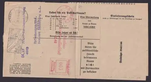 Deutsches Reich AFS Absenderfreistempel Brief Gartenbau Berufsgenossenschaft