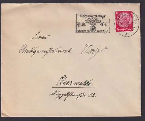 Berlin Deutsches Reich Brief SST Propaganda Sport Anlass Reichswettkampf N.S.