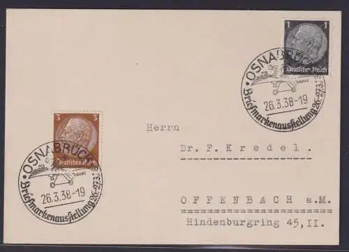 Osnabrück Niedersachsen Deutsches Reich Brief Philatelie SST Briefmarken