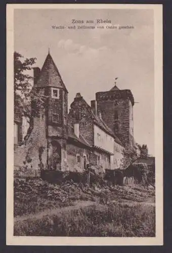 Ansichtskarte Zons a. Rhein NRW Festung Wachtturm Zollturm