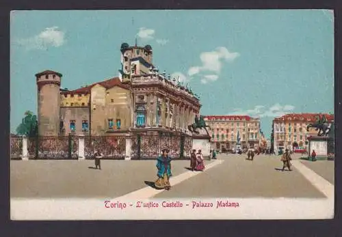 Ansichtskarte Künstlerkarte Litho Torino Turin Italien Plazzo Madama