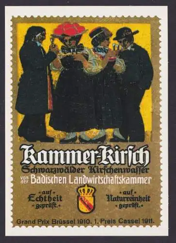 Künstler Ansichtskarte Reklame Werbung Kammer Kirsch Schwarzwälder Kirschen