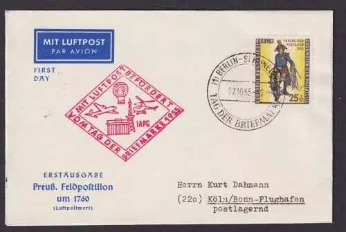 Flugpost Brief Air Mail Berlin toller Umschlag mit rotem Bestätigungsstempel