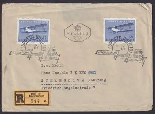 Flugpost R Brief Air Mail Österreich LUPOSTA Briefmarken Ausstellung MEF 1085