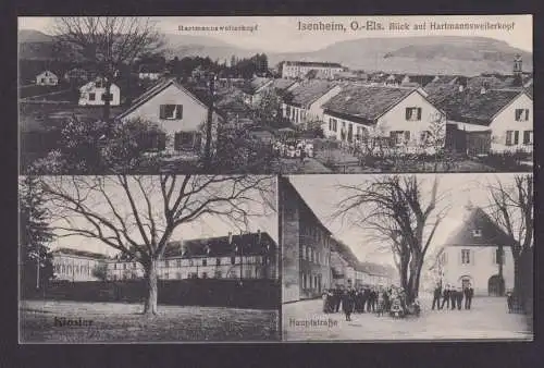 Ansichtskarte Isenheim Elsass Frankreich Hartmannsweilerkopf Kloster Hauptstr.
