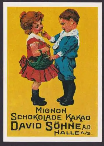 Künstler Ansichtskarte Reklame Werbung Mignon Schokolade Kakao David Söhne A.G.