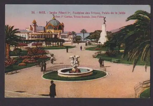 Ansichtskarte Nica Nizza Frankreich Albert I. Garten Palast Park