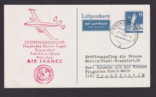Flugpost Brief Air Mail Berlin Privatganzsache 15 Pfg. Bauten Luftbrückendenkmal