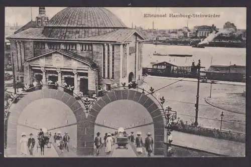 Ansichtskarte Hamburg Steinwärder Elbtunnel n. Wernigerode Sachsen Anhalt