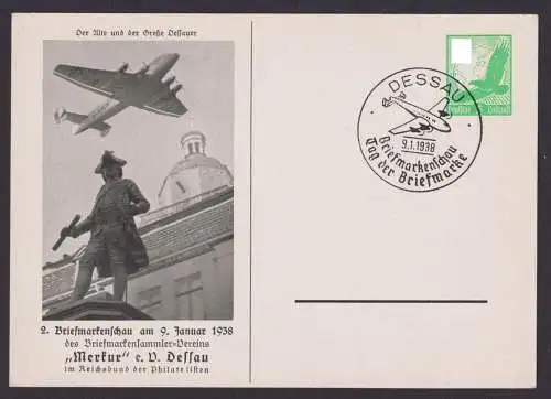 Deutsches Reich Privatganzsache Philatelie 2. Briefmarkenschau am 9.Januar 1938