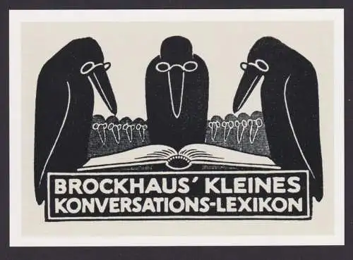 Künstler Ansichtskarte Reklame Werbung Brockhaus Kleines Konversations Lexikon