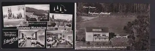Ansichtskarte Klappkarte Berleburg Mekhausen NRW Gastronomie Hotel Pension