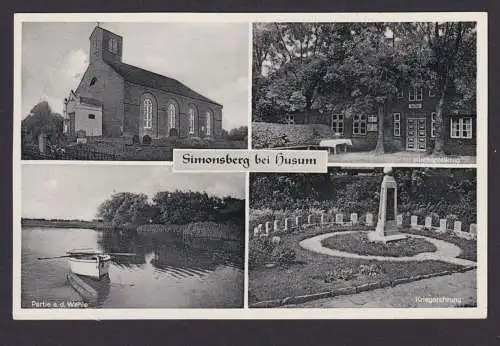 Ansichtskarte Simonsberg b. Husum Schleswig Holstein n. Hamburg Wilhelmburg