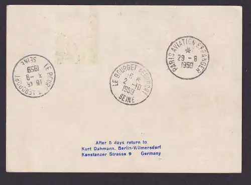 Flugpost Brief Air Mail Berlin Privatganzsache USA Präsident Eisenhower in