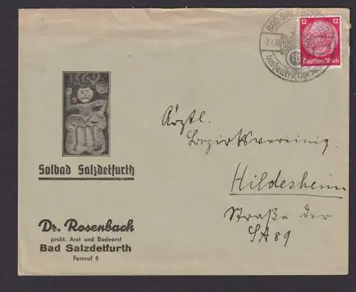 Bad Salzdetfurth Niedersachsen Deutsches Reich Brief Medizin Gesundheit SST Das