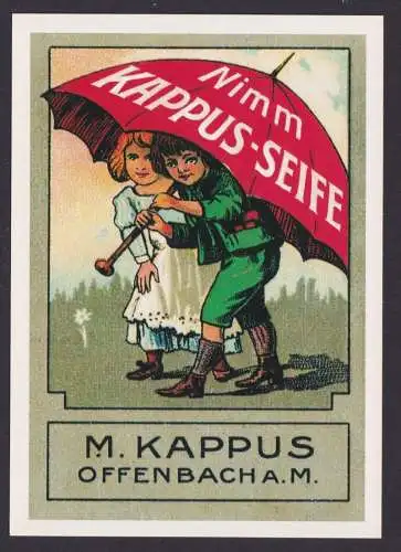 Künstler Ansichtskarte Reklame Werbung Kappus Seife Offenbach am Main Hessen