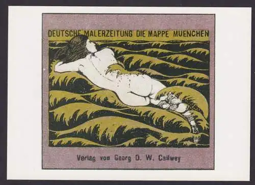 Künstler Ansichtskarte Reklame Werbung Deutsche Malerzeitung Die Mappe München