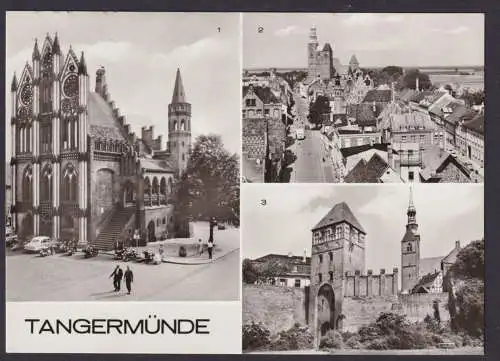 Ansichtskarte Tangermünde Kr. Stendal Sachsen Anhalt Leninstrasse Rathaus