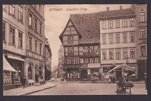Ansichtskarte Göttingen Niedersachsen Quentins Eck Geschäfte n. Nordhausen