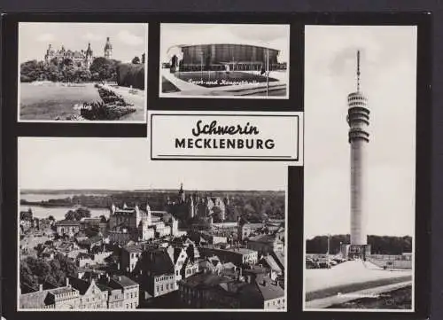 Ansichtskarte Schwerin Mecklenburg Vorpommern Sport Kongresshalle Schloß Fernseh