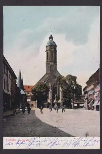 Ansichtskarte Einbeck Niedersachsen Marktplatz Kirche n. Bremen