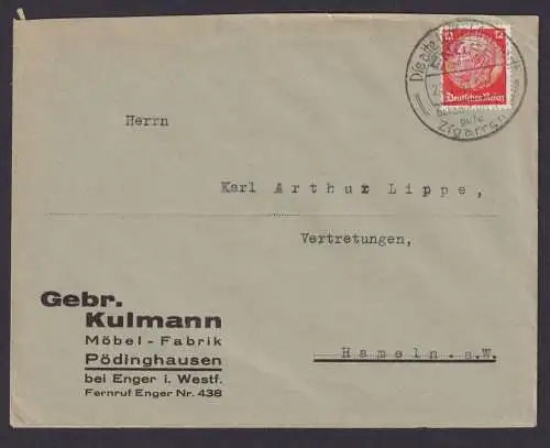 Enger Westfalen Deutsches Reich Briefe SST Die alte Wittekindstadt bekannt durch