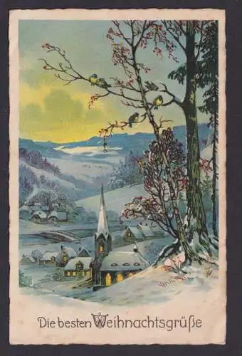 Weihnachten Ansichtskarte Künstlerkarte Weihnachtsgruß n. Gera Thüringen