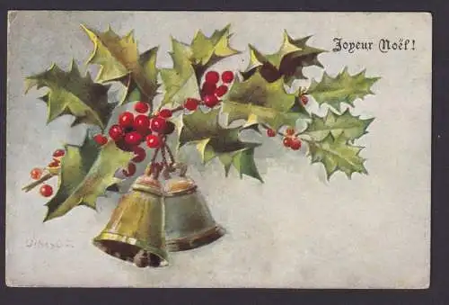 Ansichtskarte Künstlerkarte Sign. Weihnachten Joyeur Noel ab Neuchatel Schweiz