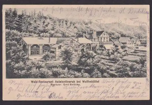 Ansichtskarte Wolfenbüttel Niedersachsen Gastronomie Wald Restaurant