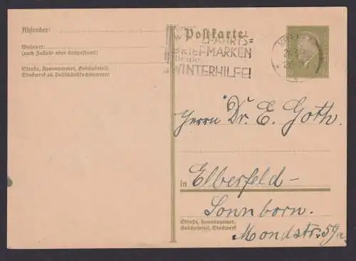 Krefeld Deutsches Reich Karte SST Kauft Wohlfahrtsbriefmarken für die