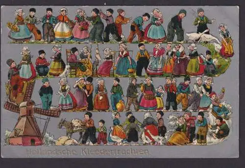 Ansichtskarte Holländische Trachten Prägekarte