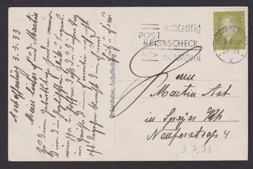 Aschafenburg Bayern Deutsches Reich Ansichtskarte Postasache Rechtzeitig