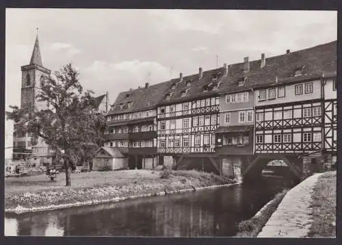 Ansichtskarte Erfurt Thüringen Krämerbrücke Schöne Fachwerkhäuser