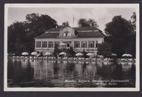 Ansichtskarte München Bayern Gastronomie Kaffee und Seerestaurant Kleinhesselohe