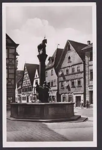 Ansichtskarte Forchheim Bayern Brunnen am Rathausplatz Verlag Schöning Lübeck