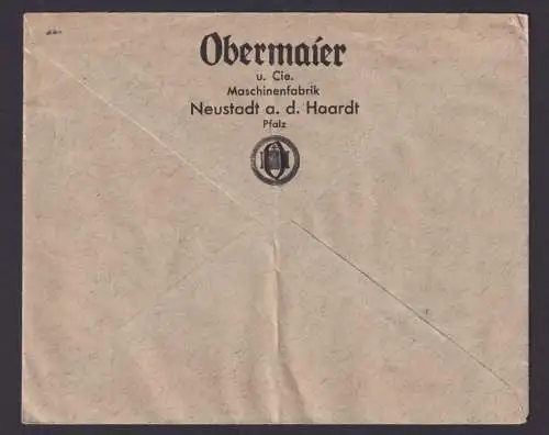 Neustadt a.d.Haardt Rheinland Pfalz Deutsches Reich Brief Propaganda SST Deine