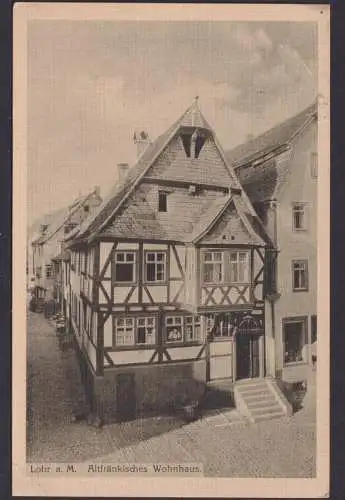 Ansichtskarte Lohr am Main Bayern Altfränkisches Wohnhaus Fachwerk n. Miesbach