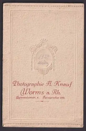 Ansichtskarte 2 Porträtfotos von Fotograf A. Knauf Worms am Rhein